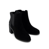 Evelyn Chelsea Boots Black Metallic Suede