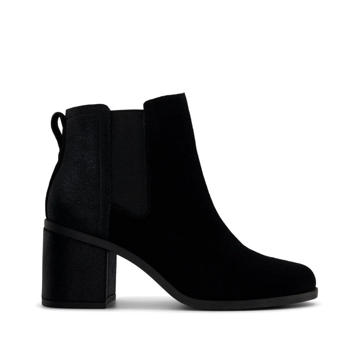 Evelyn Chelsea Boots Black Metallic Suede