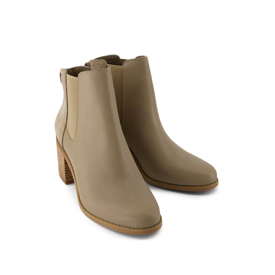 Evelyn Chelsea Boots Dune Leather Suede