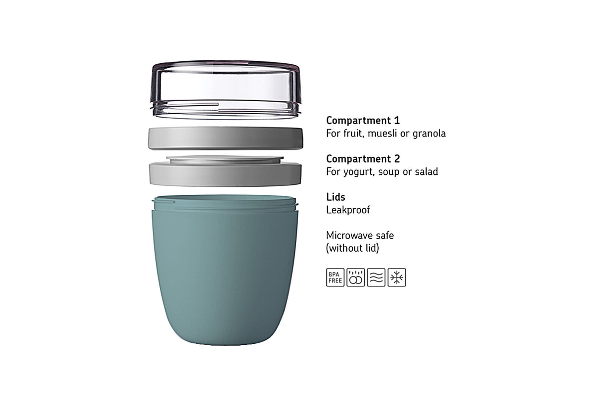 Lunch pot Ellipse Mini - Nordic sage