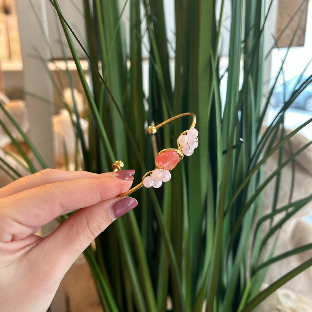 Pink Cluster Bangle