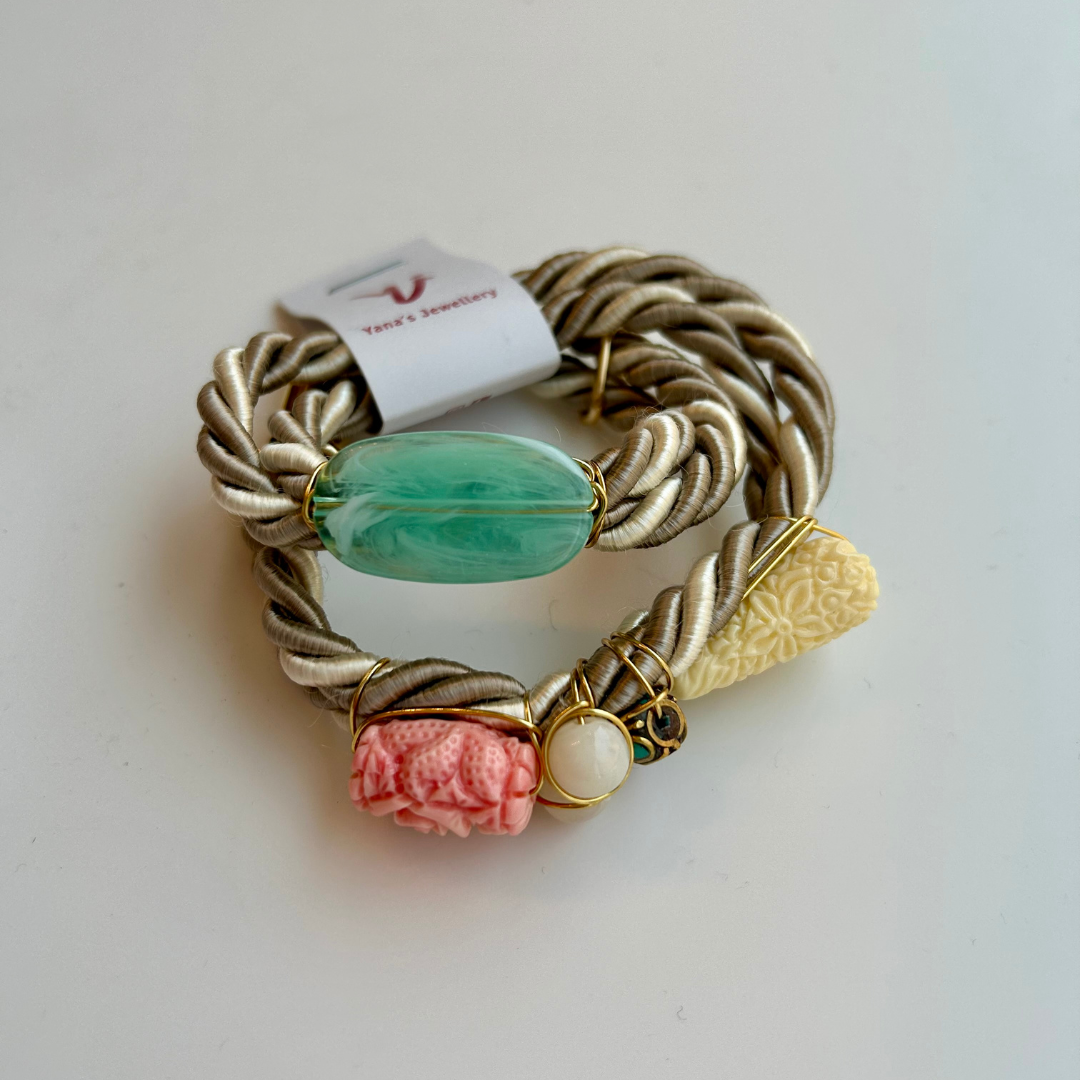 Coral Dream Wrapover Bracelet