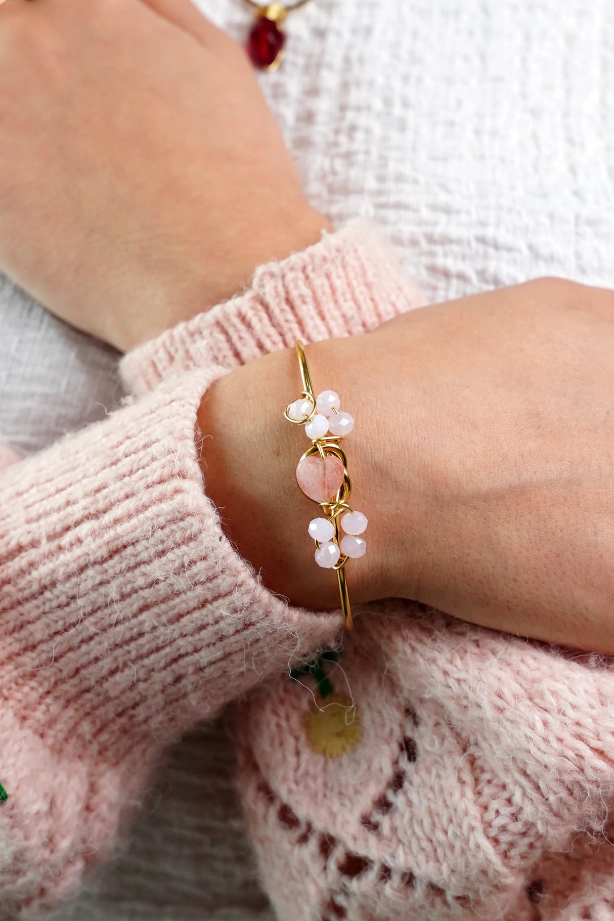 Pink Cluster Bangle