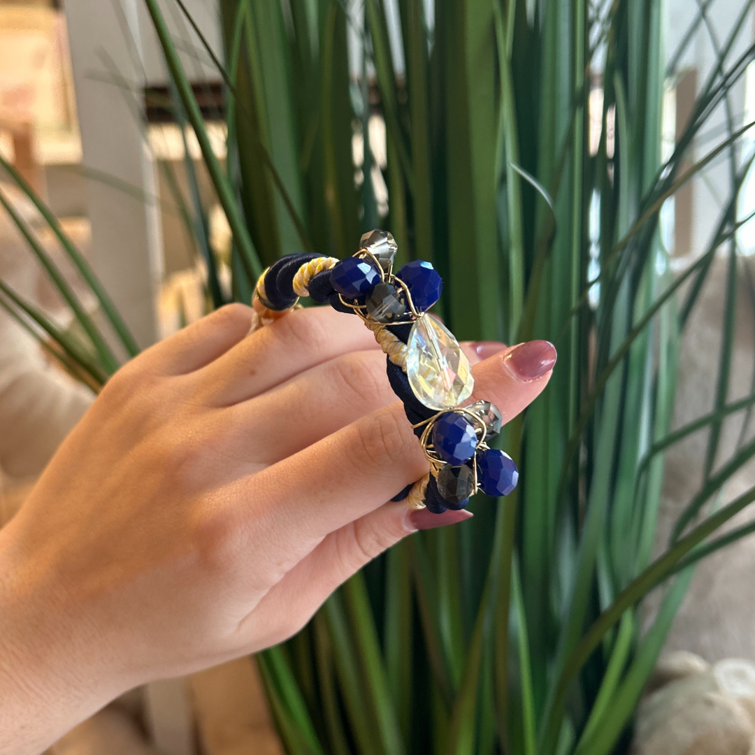 Blue Cluster Bracelet