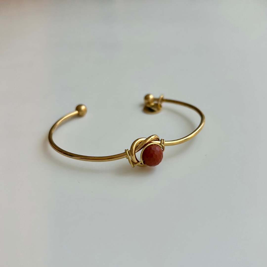 Deep Red Birthstone Bangle