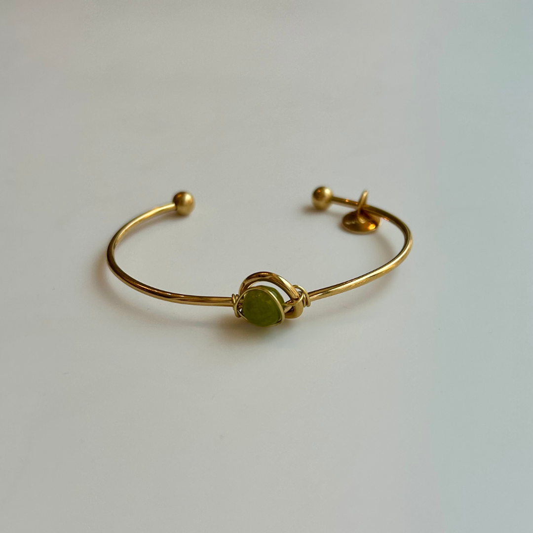 Green Birthstone Bangle