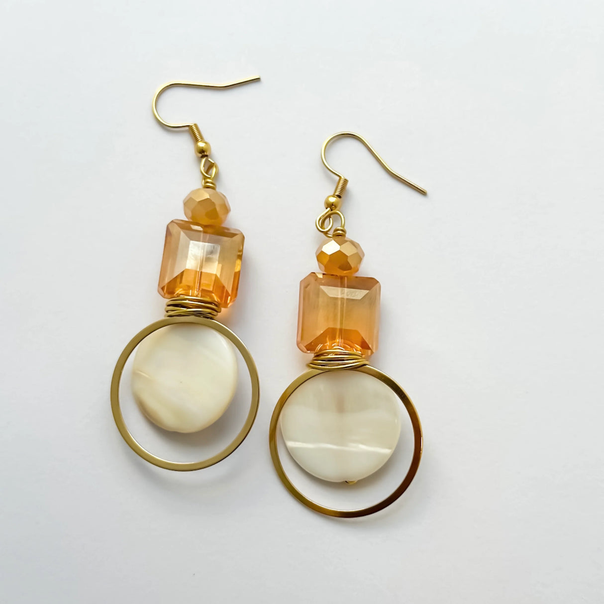 Mother of Pearl Statement Earrings