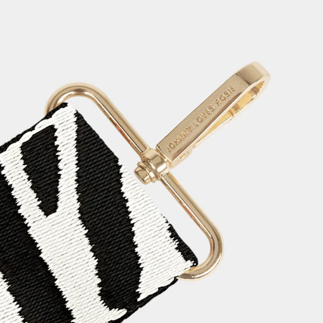 Luxe Black Zebra Stripe Bag Strap