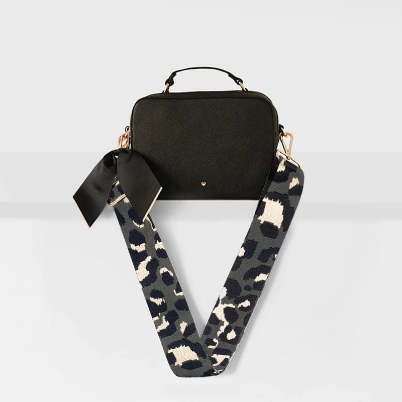 Luxe Dark Grey Camo Bag Strap