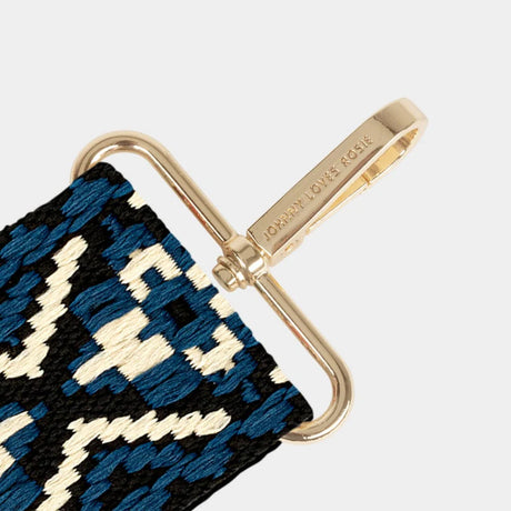 Luxe Cove Blue Multi Stripe Bag Strap