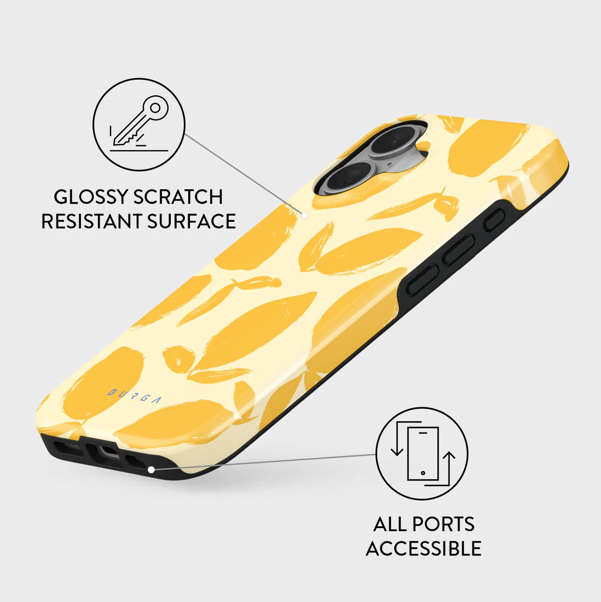 Burga Lemon Tart iPhone 16 Phone Case