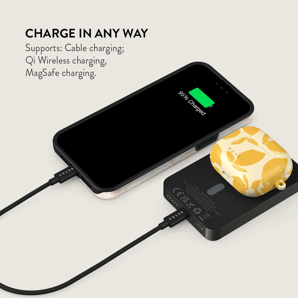 Burga Lemon Tart Magnetic Power Bank