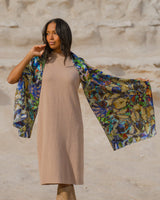 Duas Silk Satin Shawl