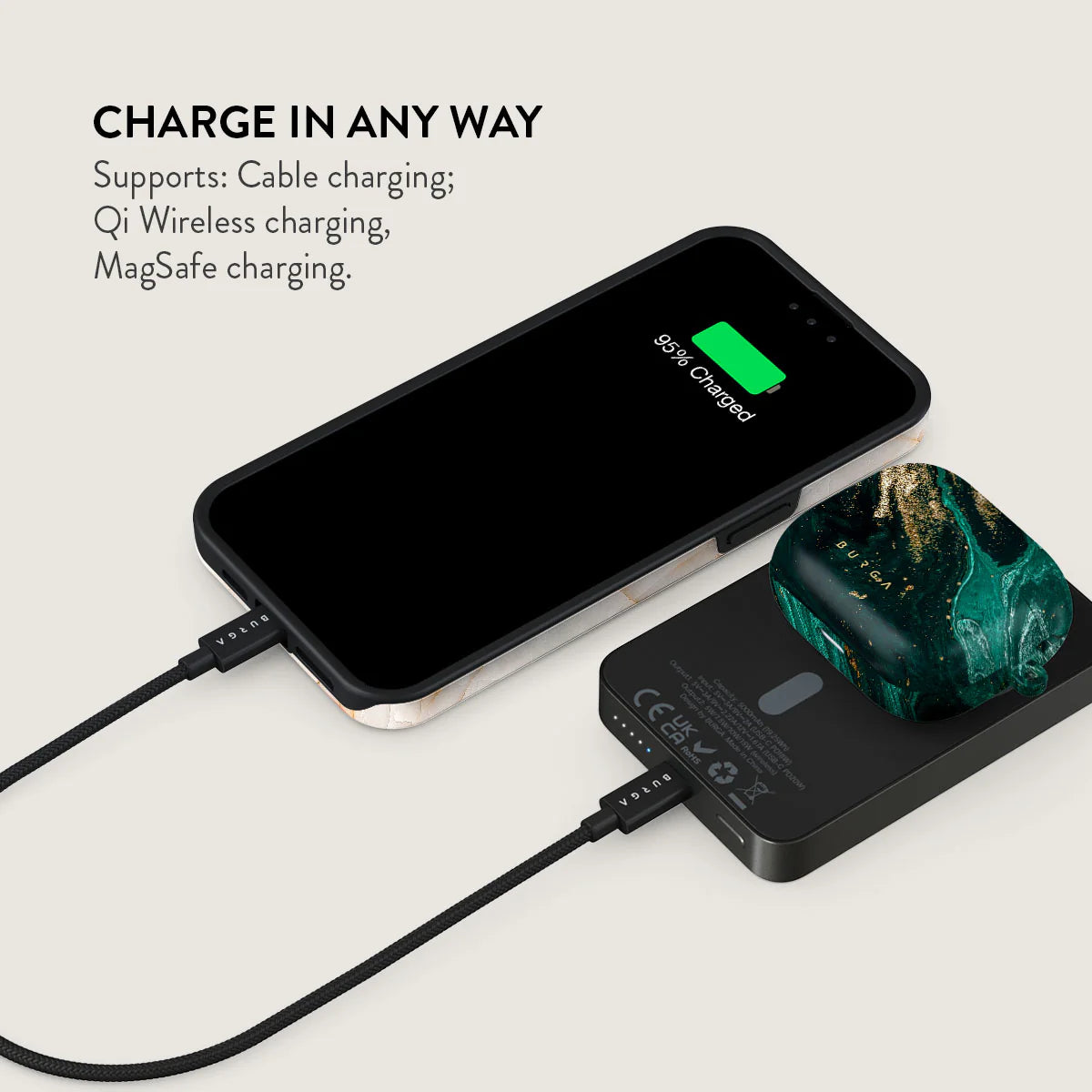 Burga Emerald Pool Magnetic Power Bank