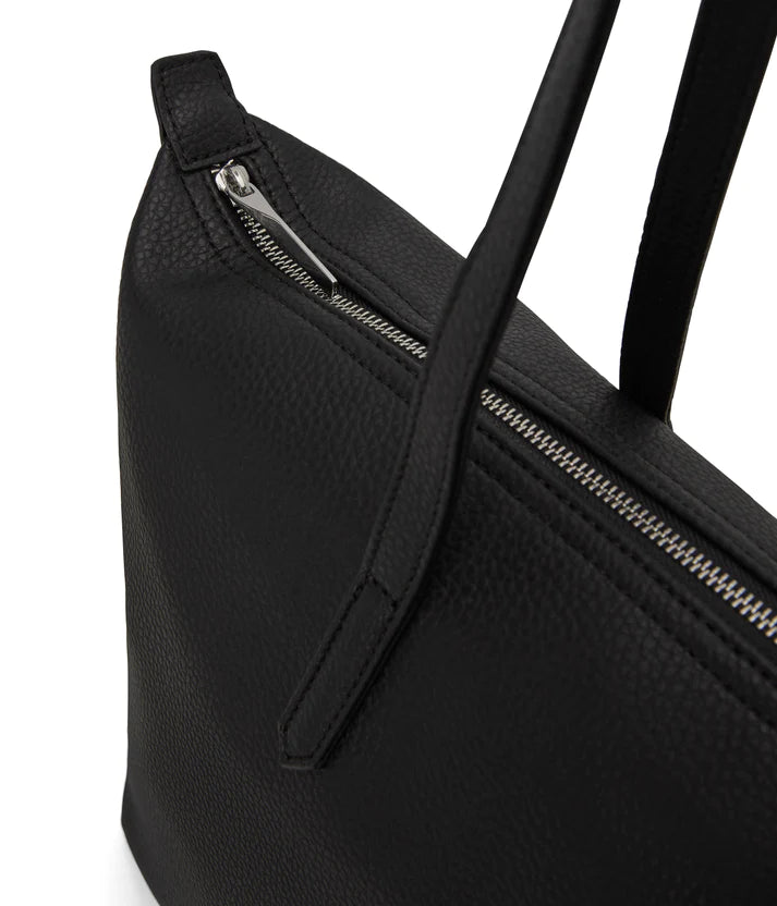 ABBI VEGAN TOTE BAG - PURITY Black