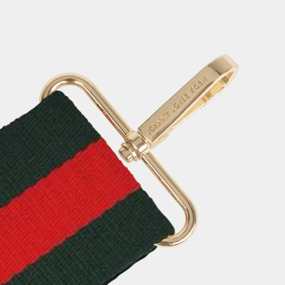 Luxe Green Georgie Stripe Bag Strap