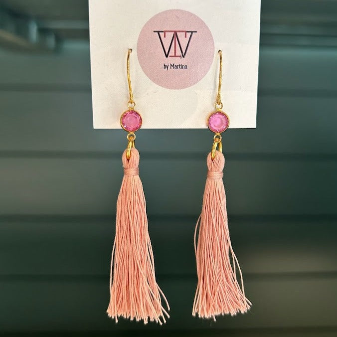 Earrings Nylon Mauve