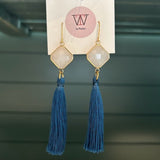 Earrings Silk Blue