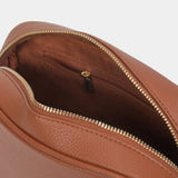 Tan Vegan Leather Pebble Logan Bag