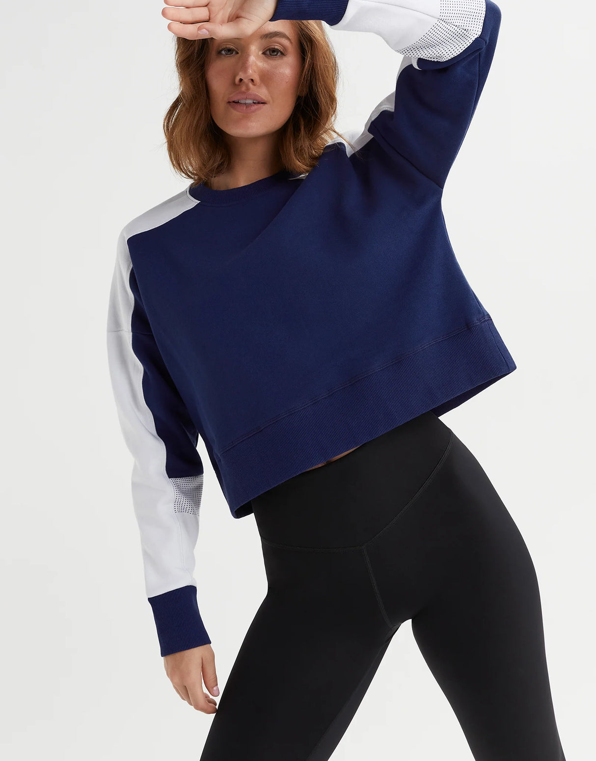 Alyna Sweat Top - Blue Depths & Signature Bright White