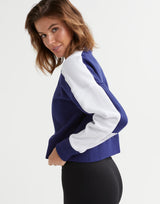 Alyna Sweat Top - Blue Depths & Signature Bright White