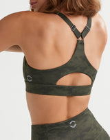 Becca Sports Bra - Martini Stucco Camo