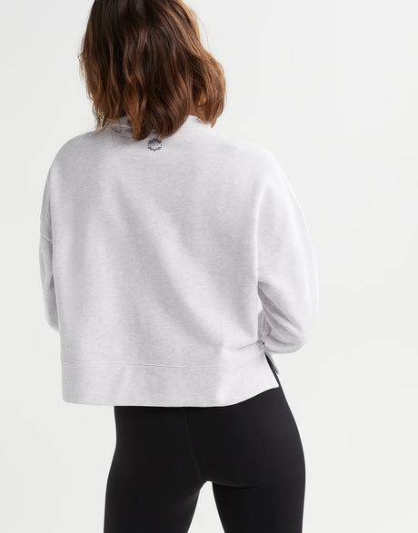 Erica Sweat Top - Misty Grey Marle & Bright White