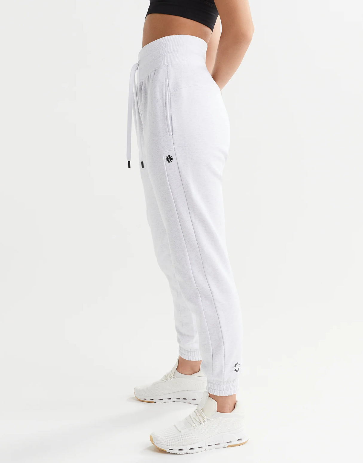 Erica Trackpant - Misty Grey Marle & Bright White