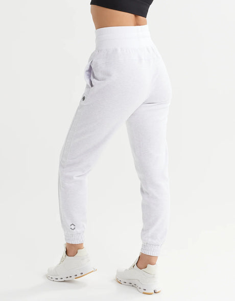 Erica Trackpant - Misty Grey Marle & Bright White