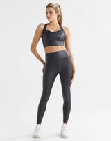 Shadow High-Shine Sports Bra in Black