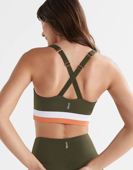 Strike-Back Sports Bra - Olive Green