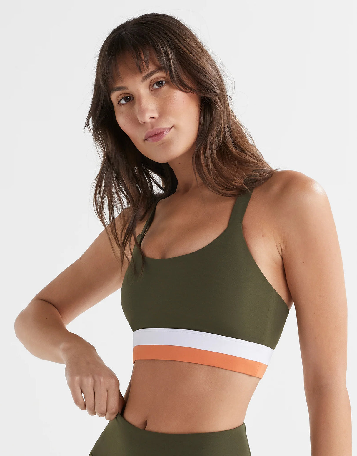 Strike-Back Sports Bra - Olive Green