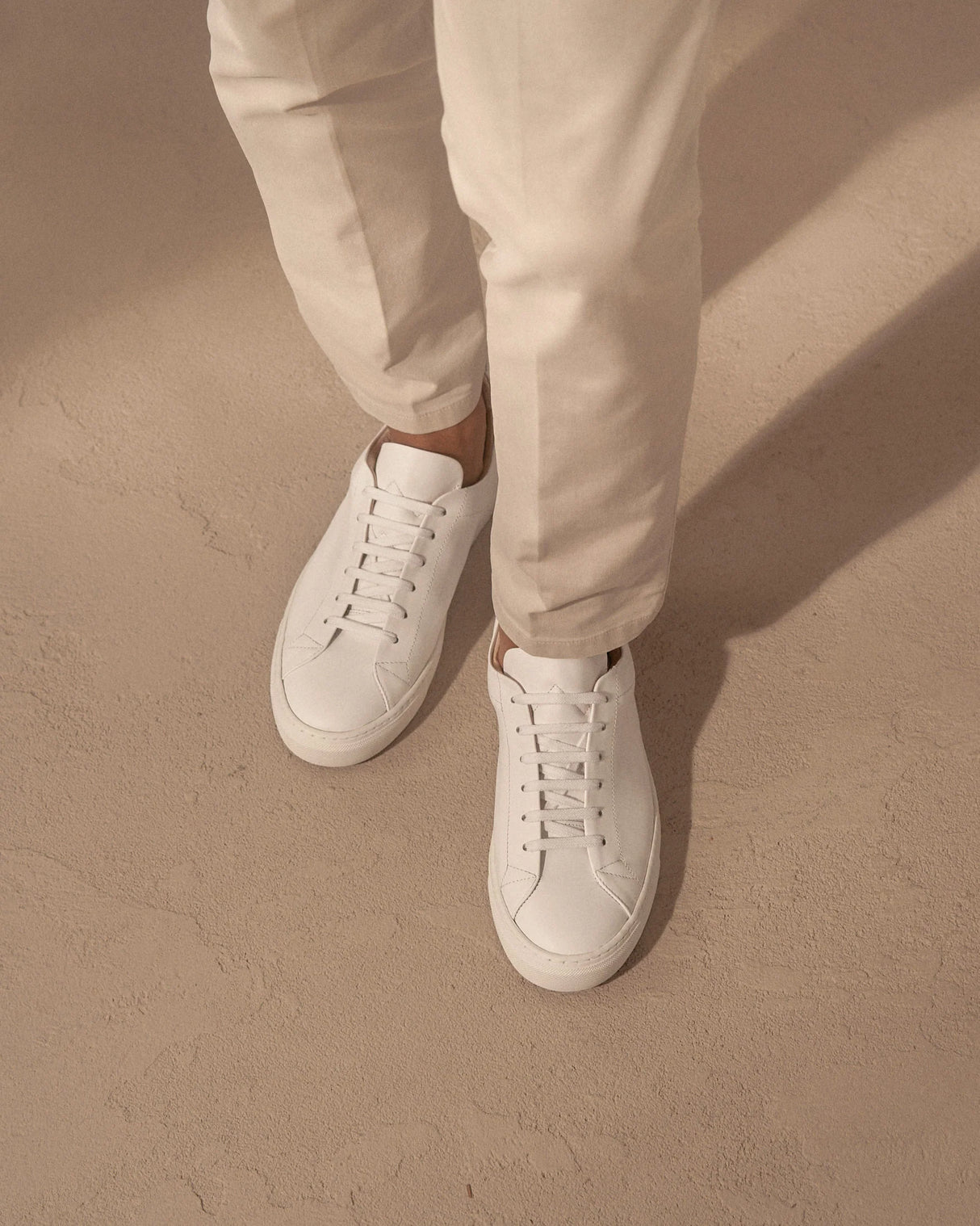 Calf Leather Sneakers Canyon White