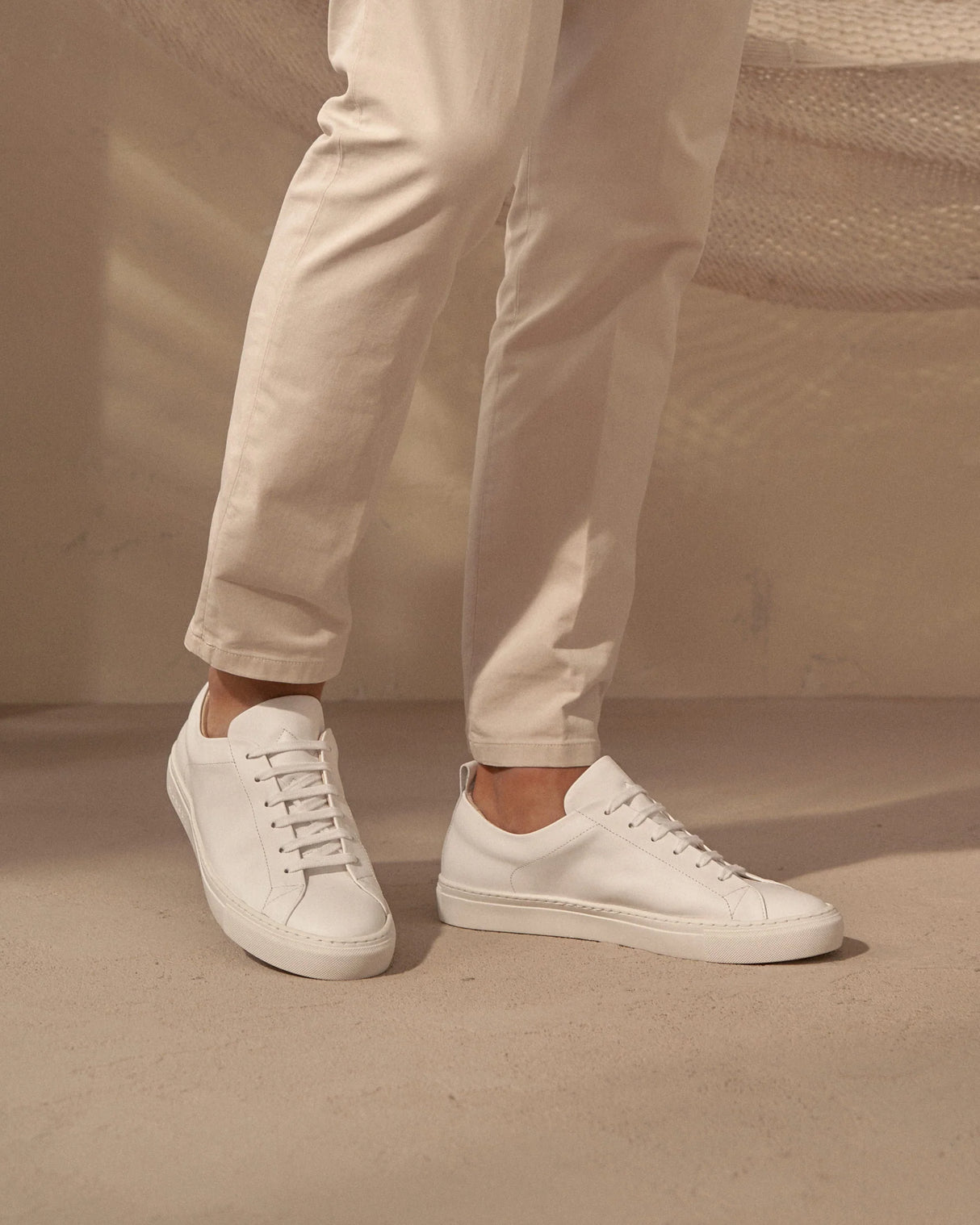 Calf Leather Sneakers Canyon White