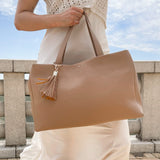 Mocha Large Stella Tote Bag