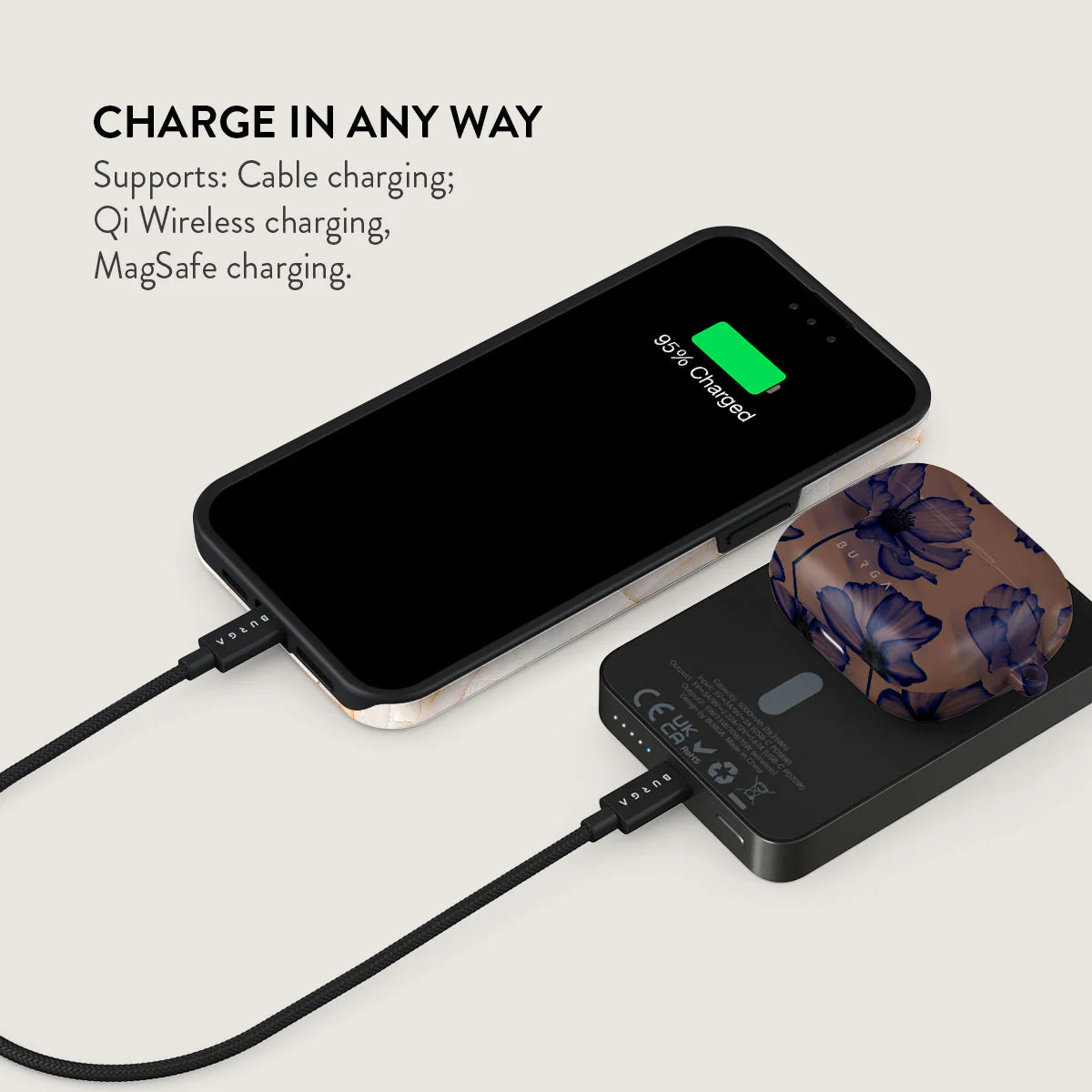 Burga Velvet Night Magnetic Power Bank