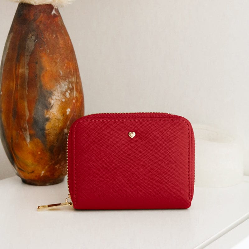 Red Carson Vegan Leather Purse