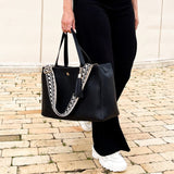 Black Large Stella Tote Bag