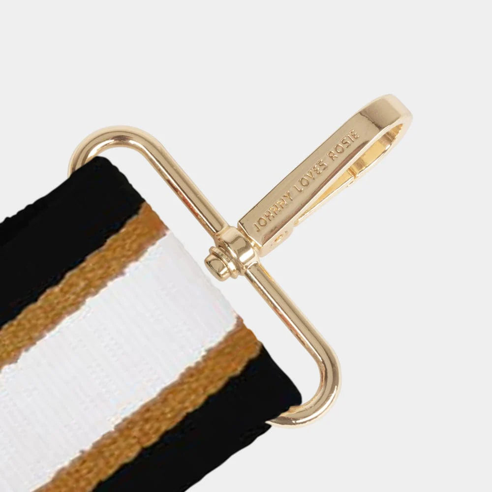 Luxe Tan Stripe Bag Strap