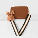 Luxe Tan Stripe Bag Strap