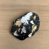 Abstract Coaster Black Gold Flake