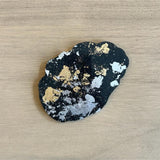 Abstract Coaster Black Gold Flake