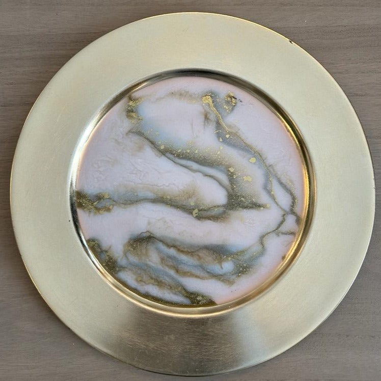 Gold Round Centerpiece Tray