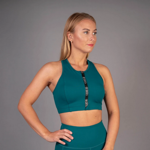 Teal Empower Sports Bra