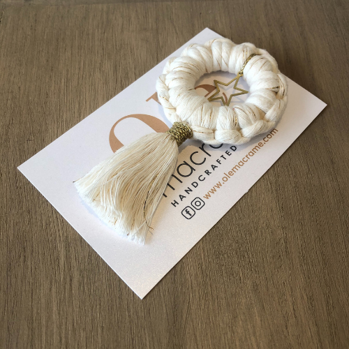 Recycled Cotton Wreaths - Golden Natural