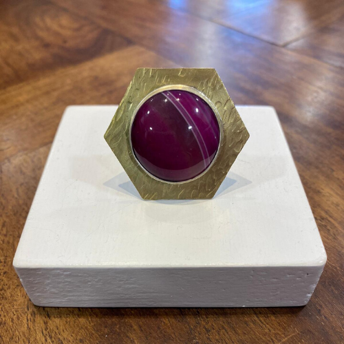 Purple Agate Ring