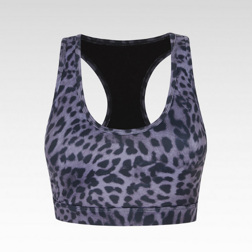 Topaz Leopard Sports Crop Bra