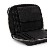 RUE Small Vegan Zip Wallet - Purity Black