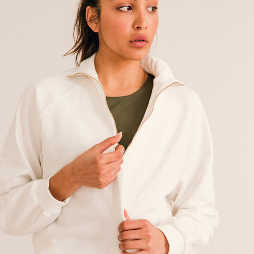 The Ivory Zip Sweatshirt