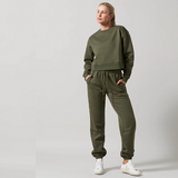 Lucy Cropped Sweater in Olivine